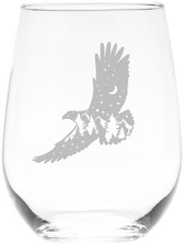 Eagle Stemless Wine Glass - 17