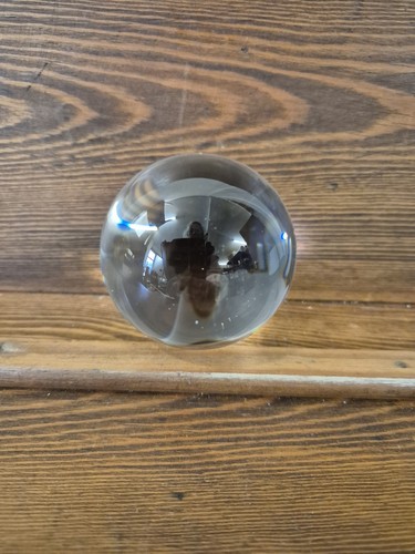 Small clear glass orb - glass,