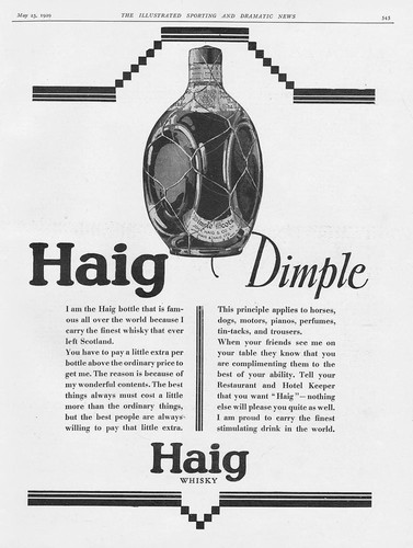 Haig whisky dimple bottle - dimple,