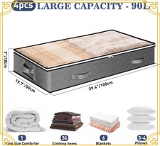 4 Pack Foldable Under-Bed