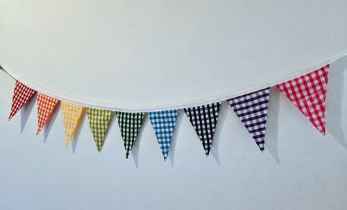 Rainbow gingham handmade - rainbow,