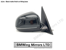 BMW X3 F25 LCI RIGHT DRIVER SIDE WING MIRROR 7 PIN MANUAL FOLDING / xLine  BLACK