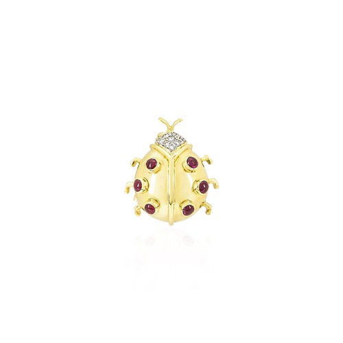 Yellow gold diamond ruby - diamond, &