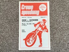 * CREWE v EASTBOURNE 12/7/71 unmarked speedway programme