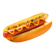 Hot Dog Sticker - Cafe Restaurant decal catering burger van trailer window sign