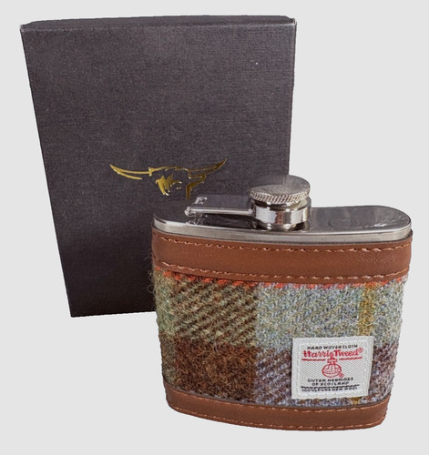 Harris tweed hip flask - harris,