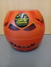 M&S MARKS & SPENCER - LIGHT UP HALLOWEEN PUMPKIN BISCUIT TIN (EMPTY) 