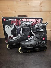 Airwalk Aggressive Inline Skates Mens UK 9 EU 44 Black Pro ABEC-7 Bearings Boxed