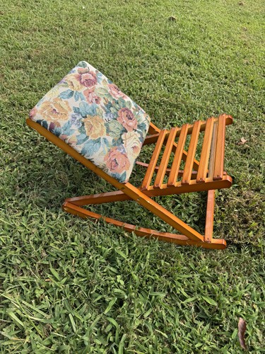 Vintage wooden folding rocking - vintage,