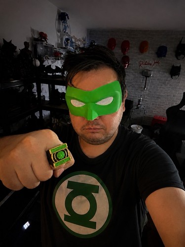 Printed green lantern mask - 3d,