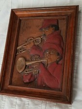 Hand Carved Bas-Relief Wooden