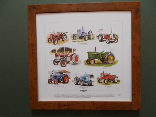 Tractors 1960s print framed - 1960s,