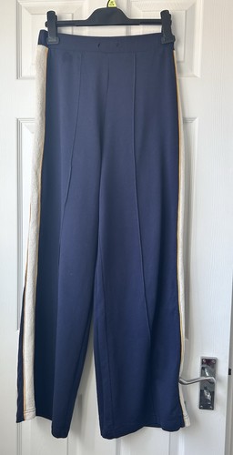 Zara navy wide leg jogger - navy, wide-leg
