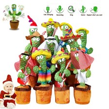 Songs Dancing Cactus Doll Repeat Talk Glowing Kids Toy Record Premium Xmas Gifts