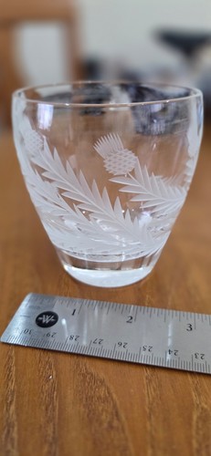 Crystal thistle engraved - thistle,