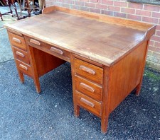 Edwardian antique oak desk