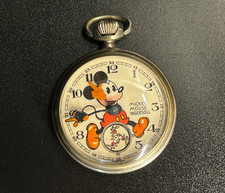 Vintage British Ingersoll Mickey Mouse 2nd Edition Red Beard Pocket Watch