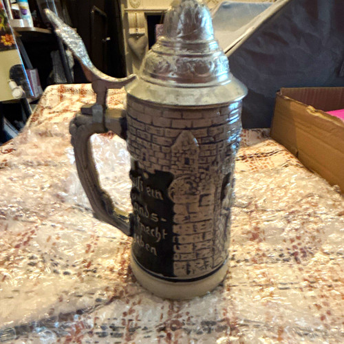 Gerz ceramic beer stein with - gerz,