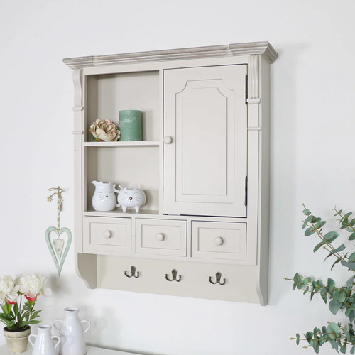 Cream wall mounted - cream, cupboard