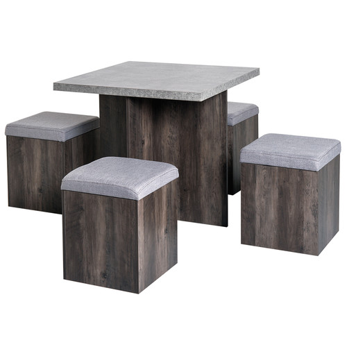 5pcs garden wooden dining - 5pcs,
