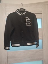 Boys TkMaxx Black Bomber Jacket Size 9/10 Years