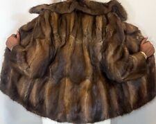 Real Fur Deep Rusty Brown Musquash Muskrat Bisam Vintage Coat Jacket FR416