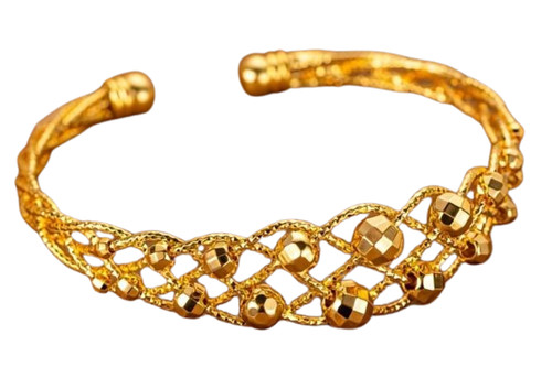 24k gold plated copper - gold, cuff