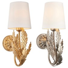 Ornate Leaf Single Wall Light