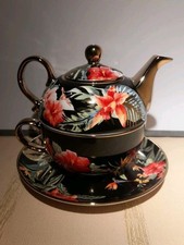 Nutmeg Morrisons Tropical Floral Tea For One Cup, Saucer & Teapot Excellent Cond