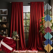 Luxury Velvet Curtains PAIR