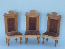 Vintage dolls house dining chairs.