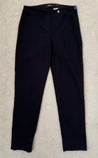 FAB Robell Black 7/8 Ankle Length Pull On Bella 09 Trousers Size 8 VGC Stretch
