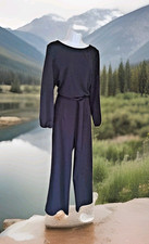 Womans Jumpsuit L Navy Blue