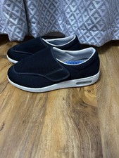 Youyun Unisex UK W8/M8 Black Memory Foam Slip On Orthopedic Relief Walking Shoes