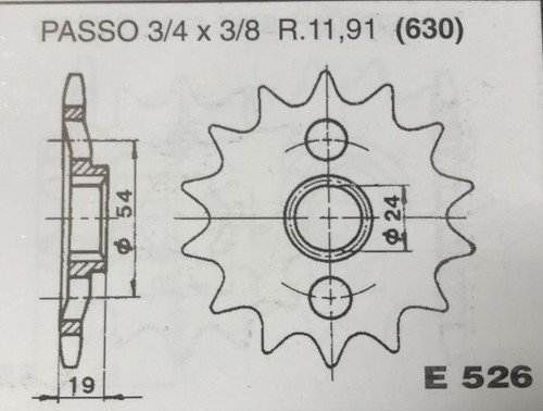 Front sprocket for kawasaki - front,