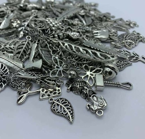 Tibetan silver charms random - silver,