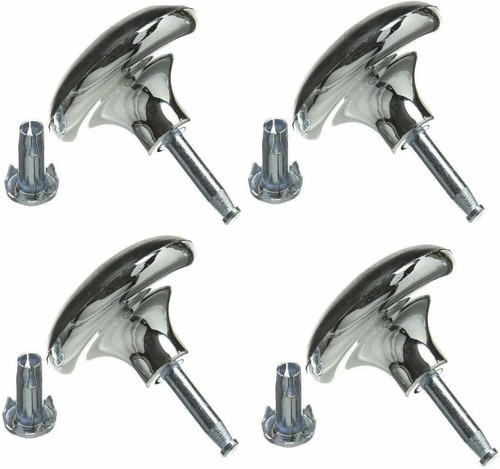 Gliders chrome feet castors - chrome,