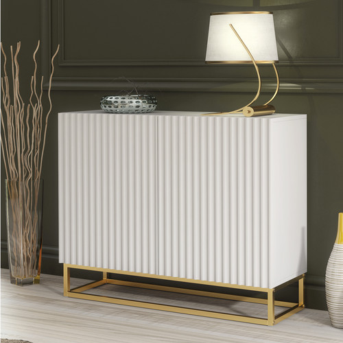 Sideboard cabinet fluted doors - sideboard,