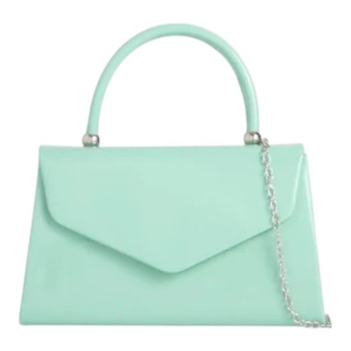 Ladies plain patent clutch - ladies,