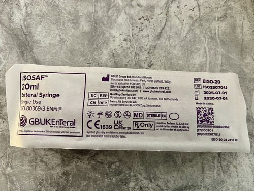 Isosaf 20ml enteral syringe - isosaf,