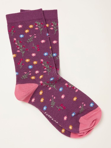 Bnwt fat face burgundy floral - face,