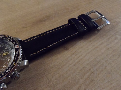 Black leather navitimer style - black,