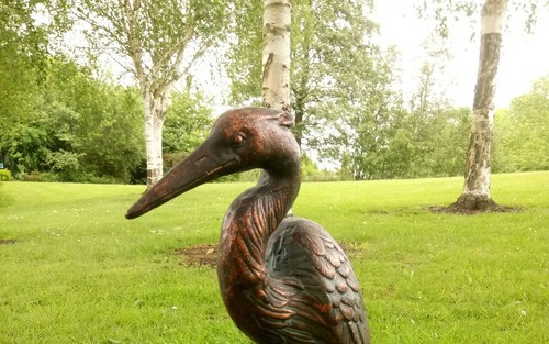 Cast iron heron garden home - cast,