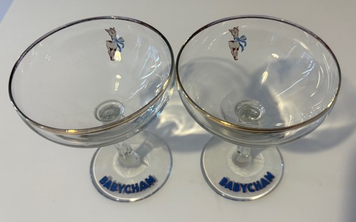 Vintage babycham glasses - babycham, pair