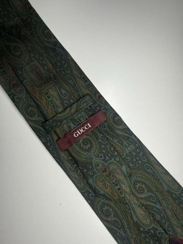 Gucci mens green paisley - mens, 100%