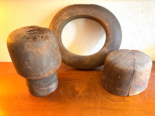 Vintage wooden hat blocks - wooden,