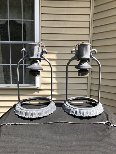 Pair antique cast aluminum - antique,