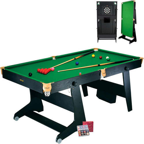 6ft folding snooker - 3-in-1,