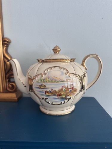 Sadler round teapot scenery - round,