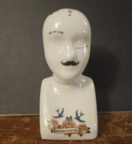 Phrenology head tattoo - phrenology,